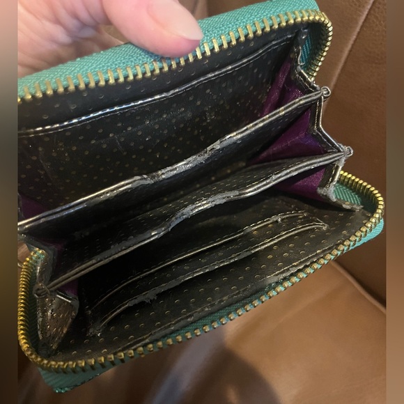 Deux Lux Blue and Gold Studded Wallet - Picture 5 of 7